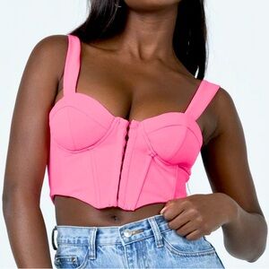 Princess Polly Torin top pink bustier corset crop top